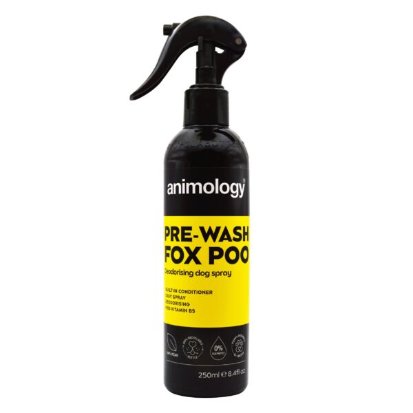AFPS250AX6AnimologyPre-WashFoxPooSpray250ml-scaled-1.jpg Animology Pre-wash Fox Poo Deodorising Dog Spray 250ml