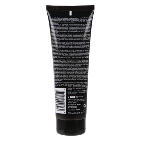 AHD250AAnimologyHairOfTheDogShampoo250mlREVERSE-scaled-1.jpg Animology Hair of the Dog Anti-Tangle Dog Shampoo 250ml