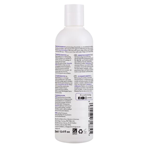 AnimologyEssentialsSensitiveShampoo250ml_Back-scaled-1.jpg Animology Essentials Sensitive Shampoo 250ml