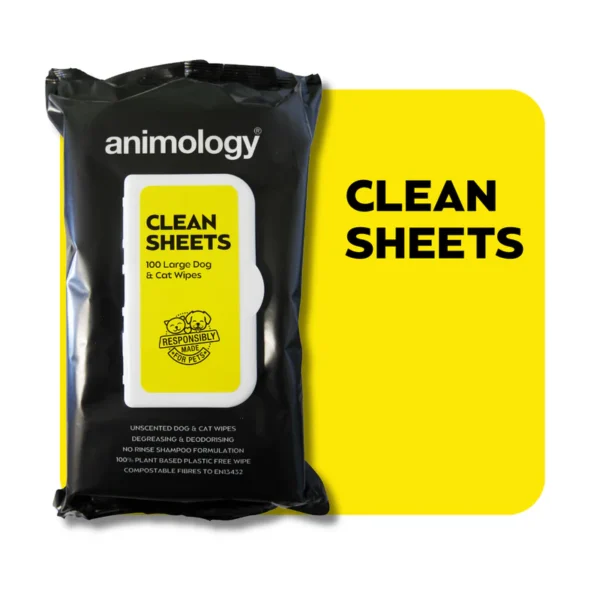 CLEANSHEETS_x800.webp Animology Clean Sheets Fragrance Free Pet Wipes 100 Pack